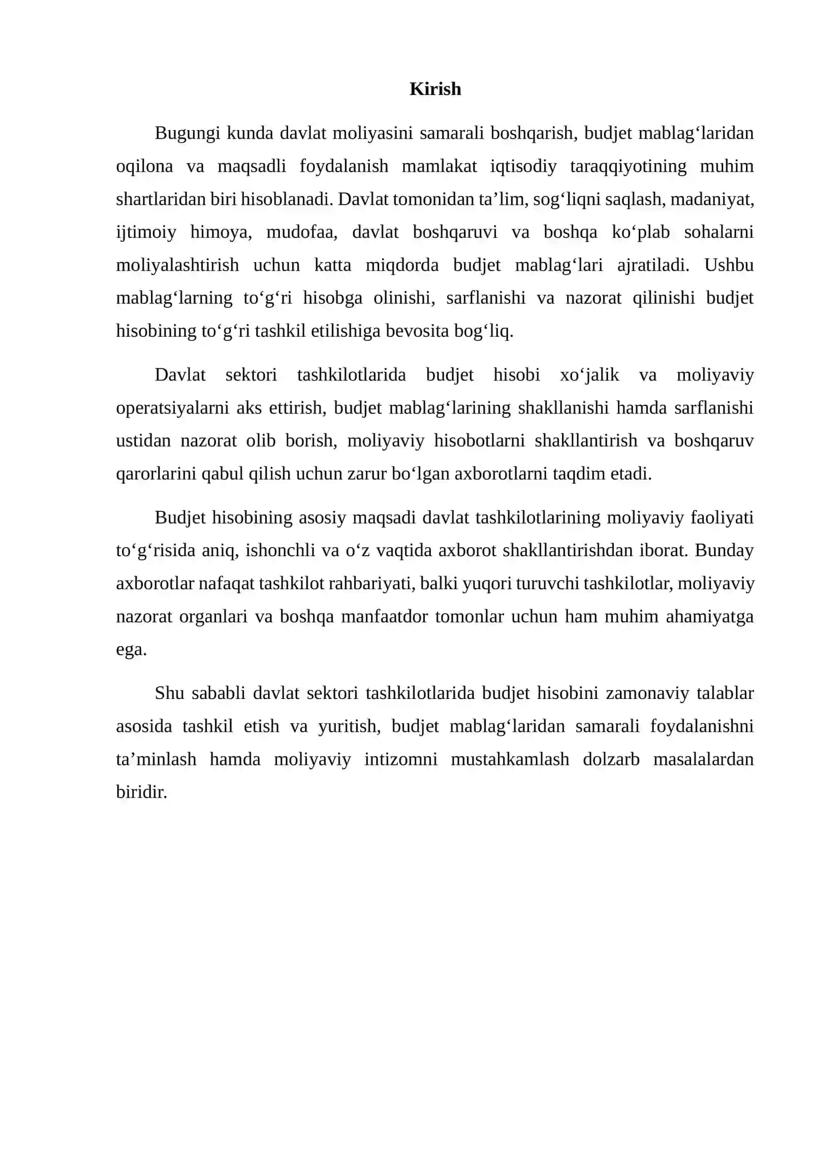 Budjet Hisobi Tashkili 2