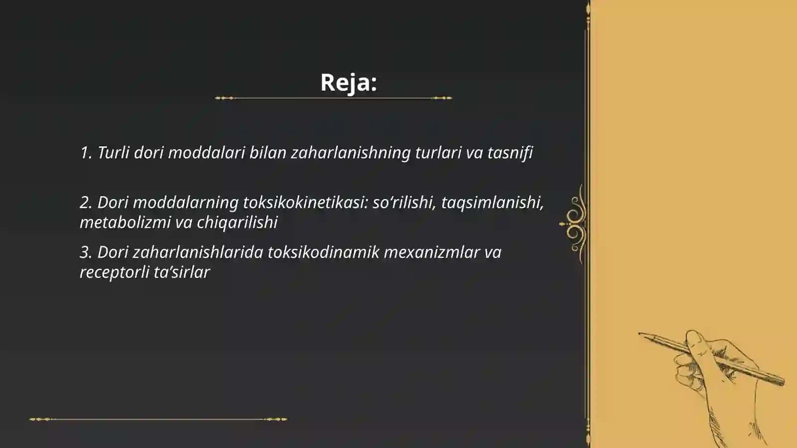 Turli dori moddalari bilan zaharlanishning turlari va tasnifi 2