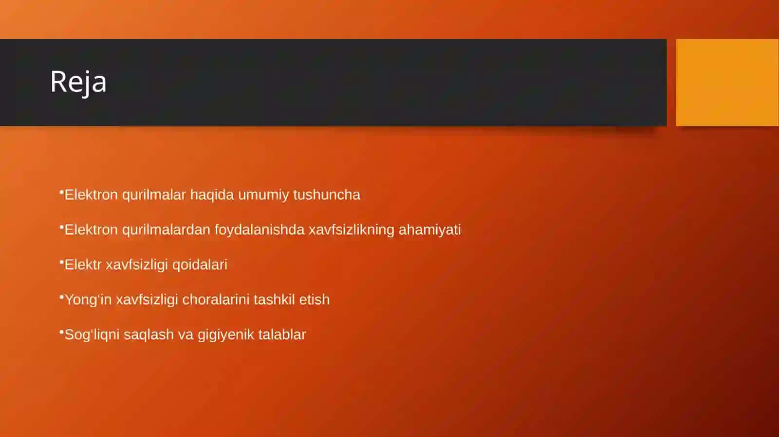 hayot faoliyati xavfsizligi 2