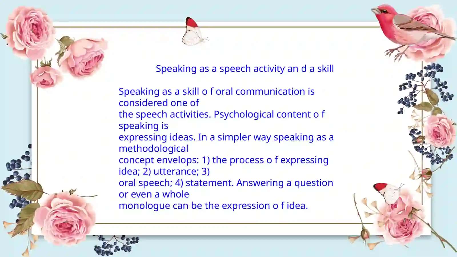 Teaching speaking 2