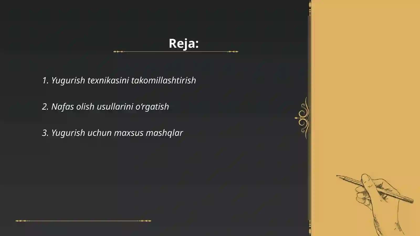 Yugurish texnikasini takomillashtirish 2