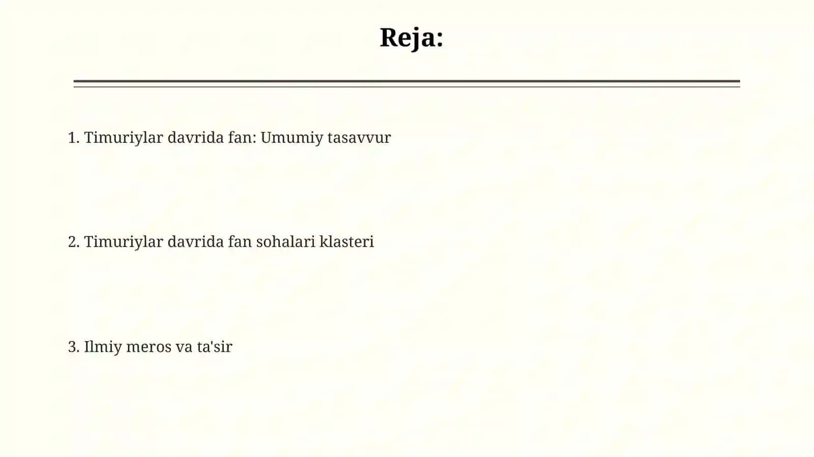 Klaster "Metodi Orqali Temuriylar Davrida Fan Mavzusini Tushuntirish" 2