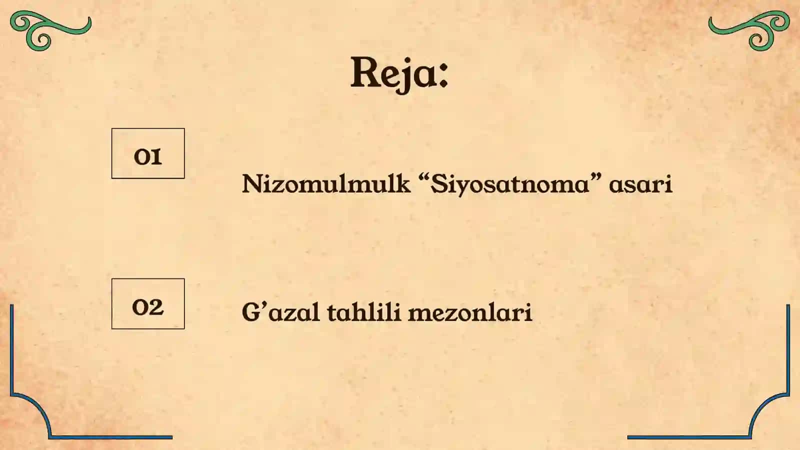 Nizomulmulk Siyosatnoma  asari 2