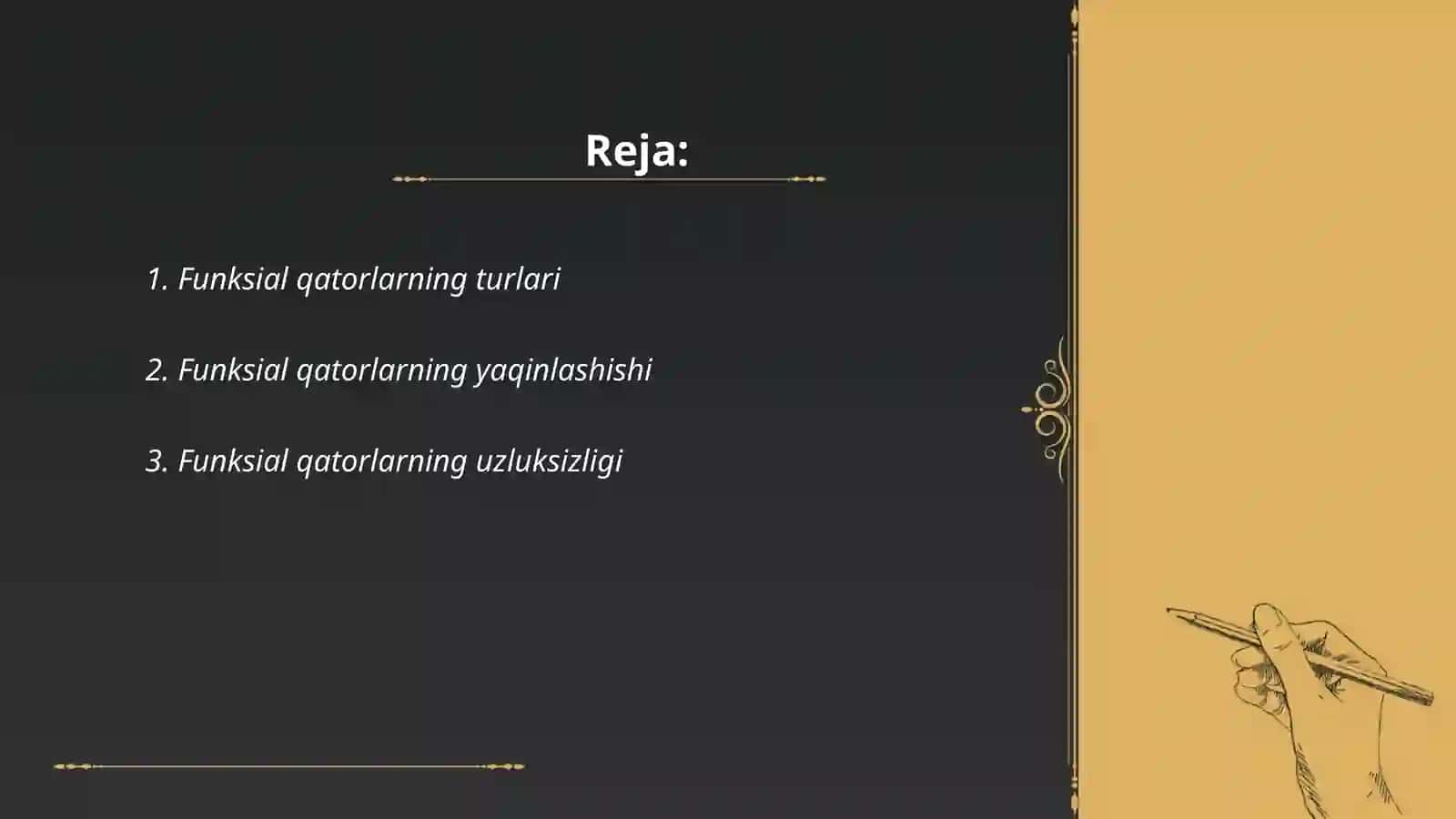 Taqdimoti Fayzullayev Dilshodning Amaliy matematika 1.2 fanidan 2