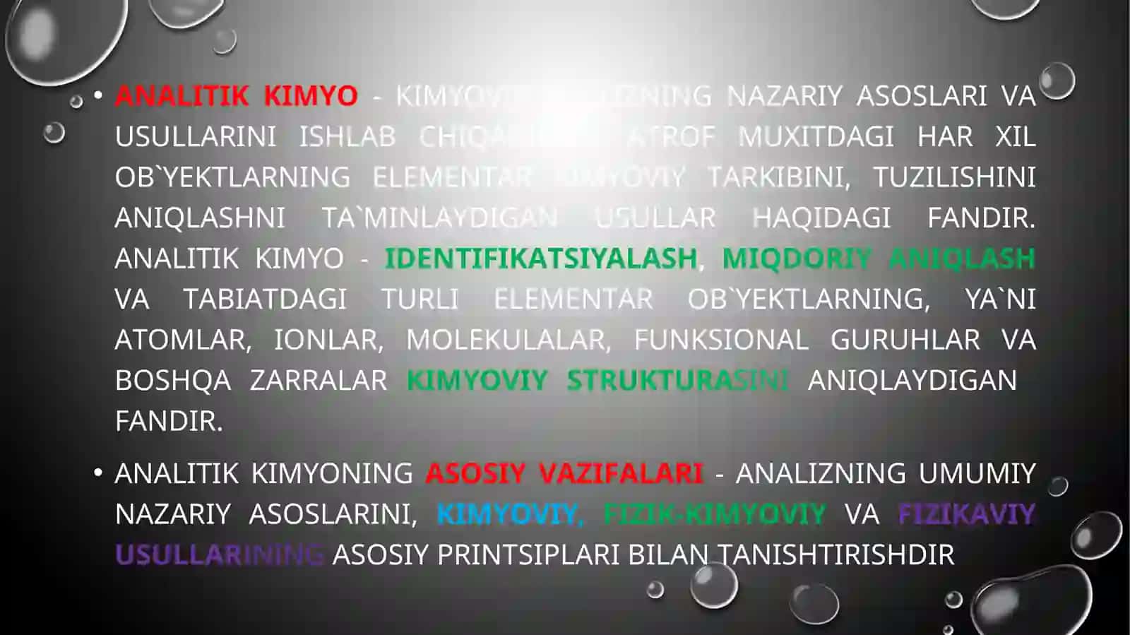 Аnаlitikkimyo Fаni vа uning uslublаri 2