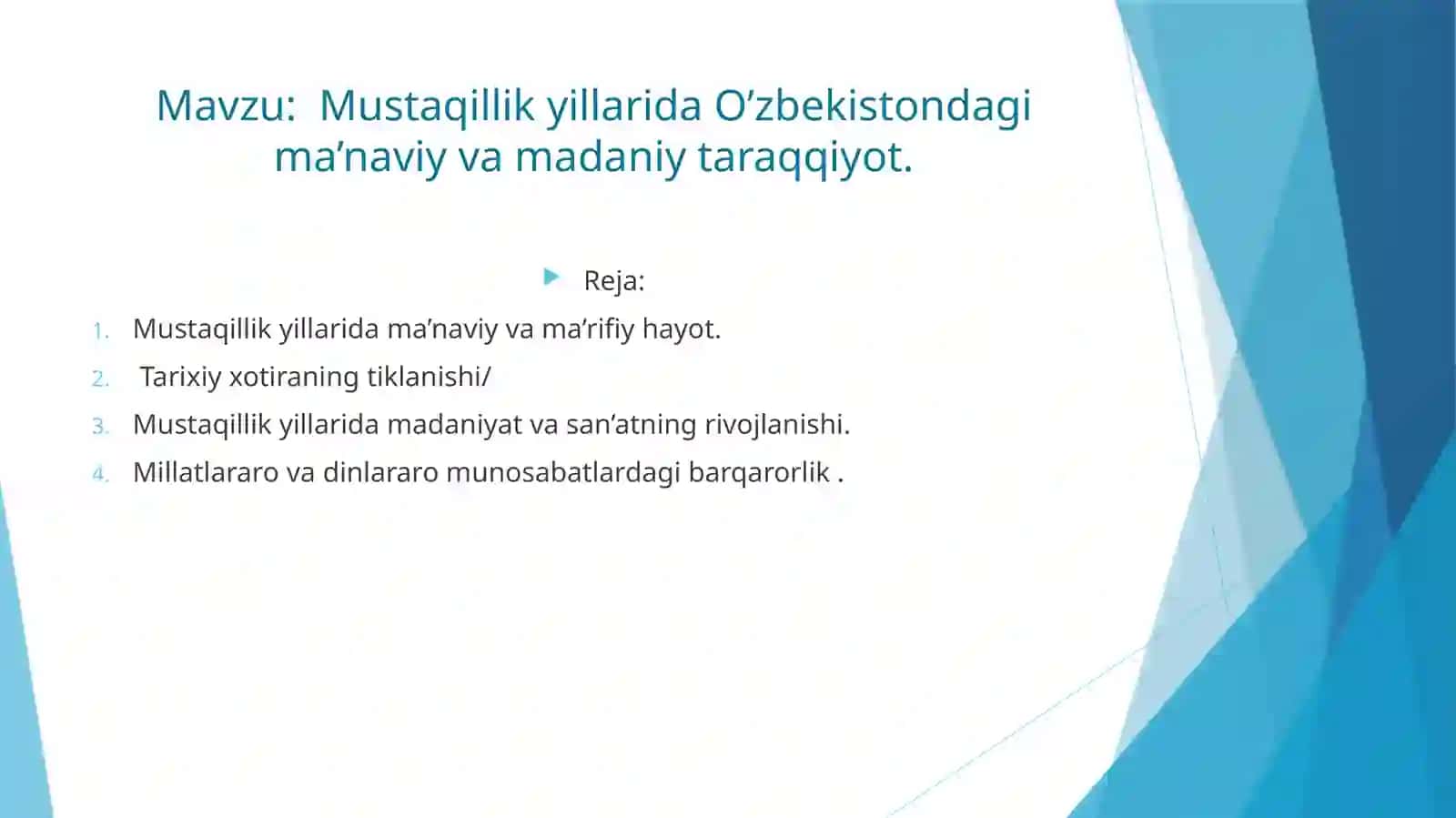 O’zbekistonning ENG YANGI TARIXI 2