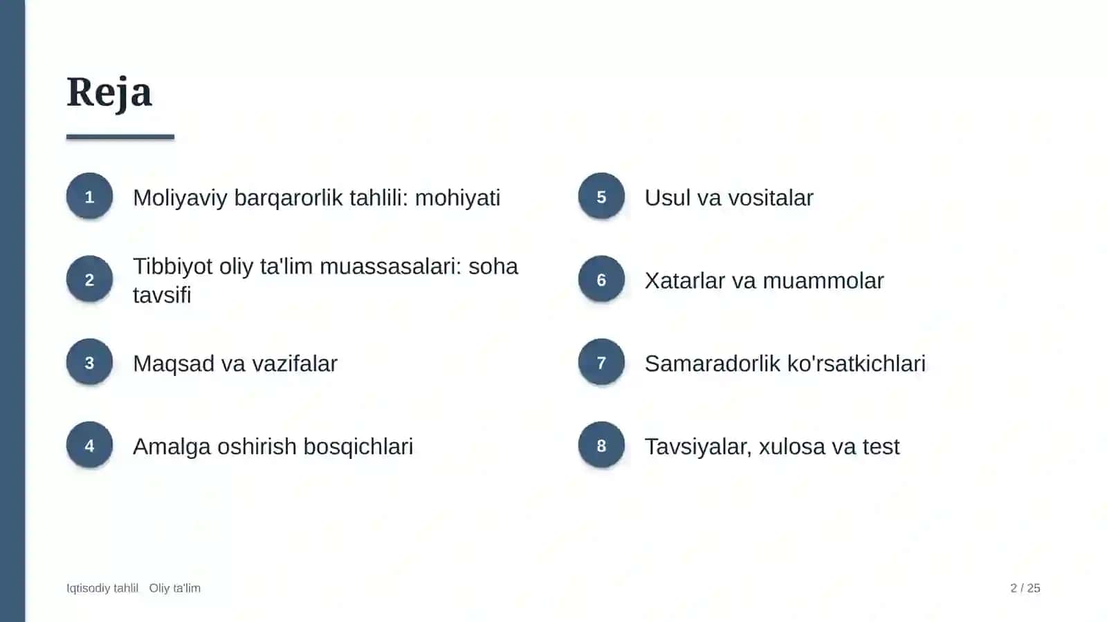 tibbiyot oliy ta'lim muassasalarida moliyaviy barqarorlik tahlili 5495 2