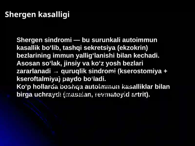 Shergen Sindromi 2