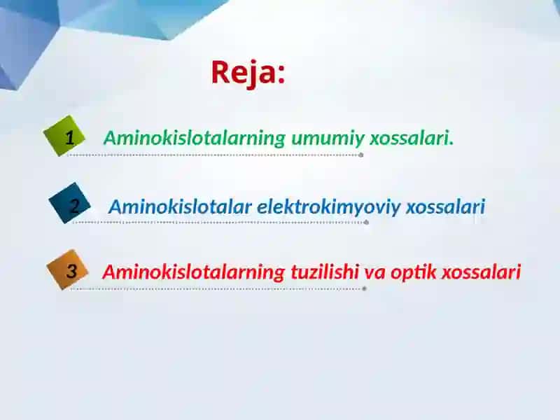 Aminokislotalarning alimashinuvi reaksiyalari 2