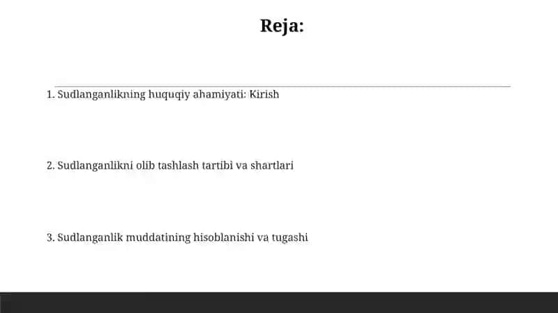Sudlanganlikning huquqiy ahamiyati 2
