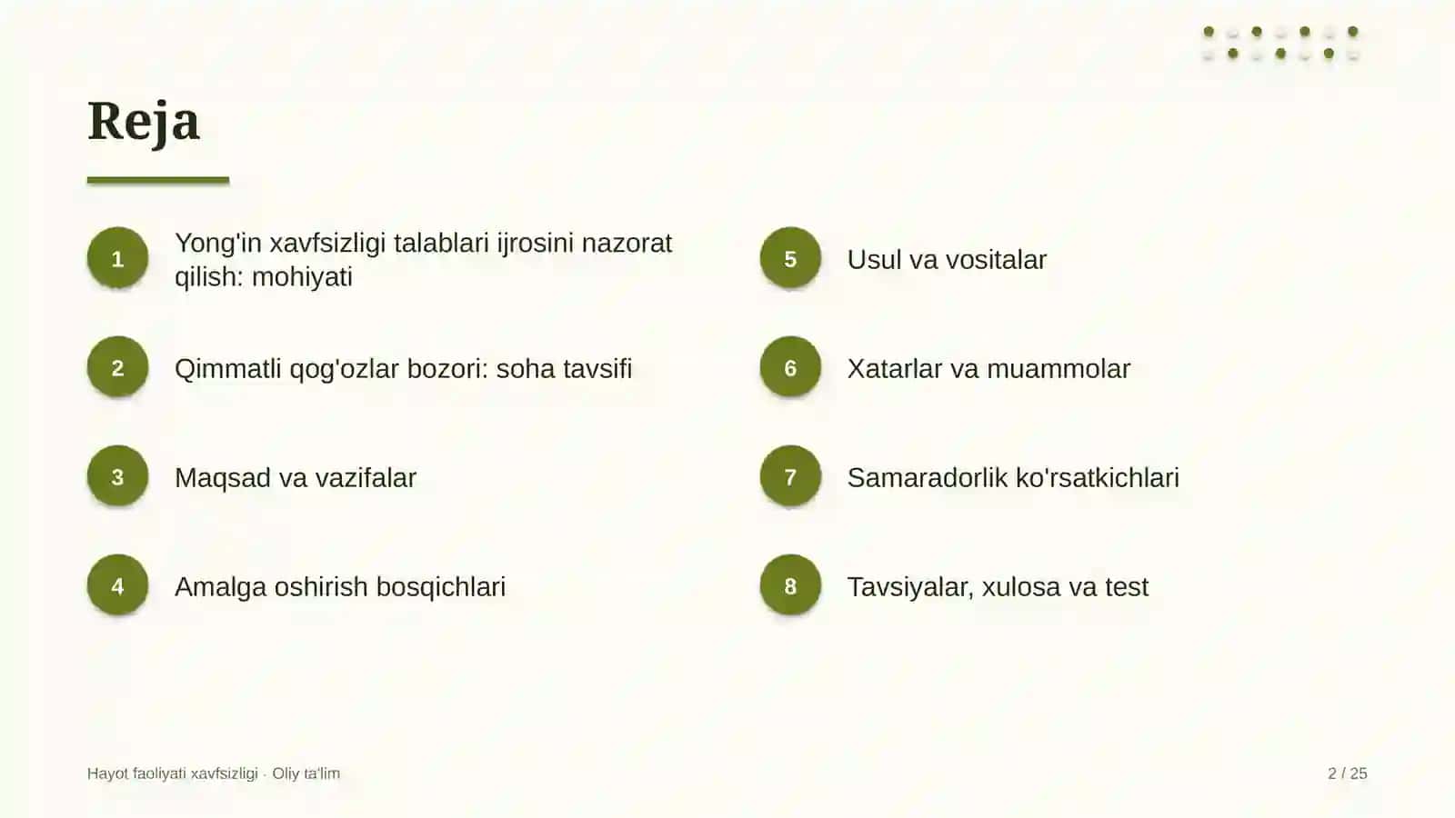 qimmatli qog'ozlar bozorida yong'in xavfsizligi talablariga rioya etilishini nazorat qilish 1097 2
