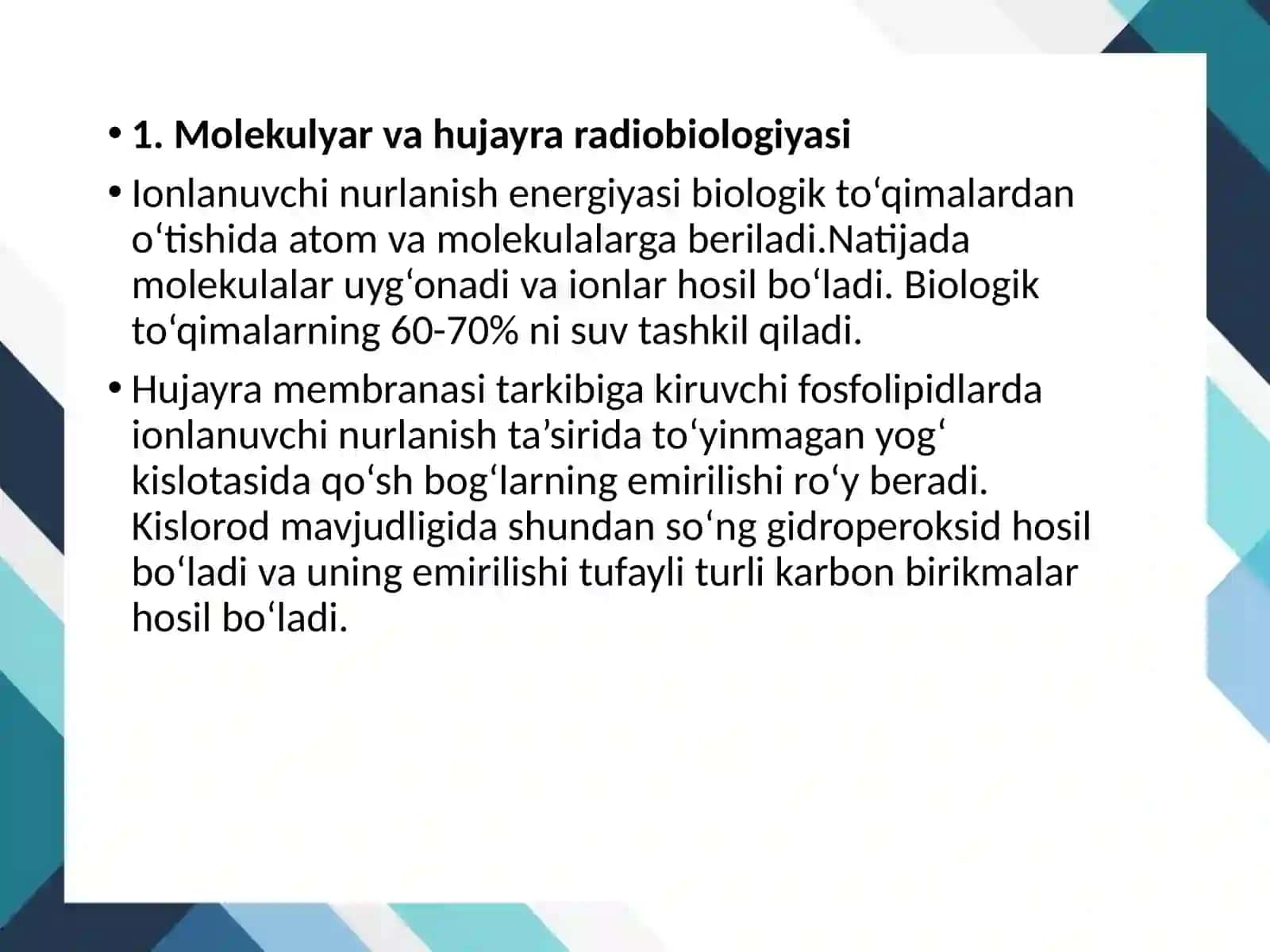 IONLANUVCHI NURLANISHNING  BIOLOGIK TA’SIRI 2
