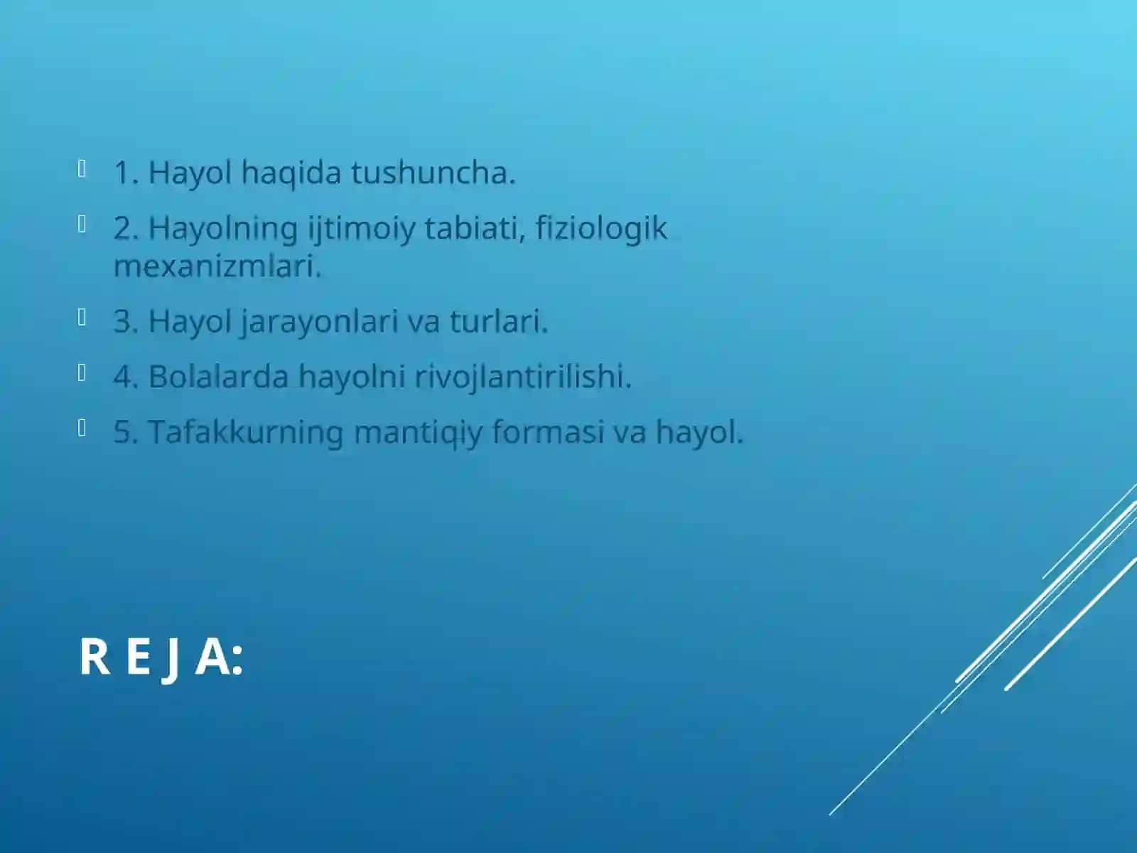 HAYOL HAQIDA TUSHUNCHA 2