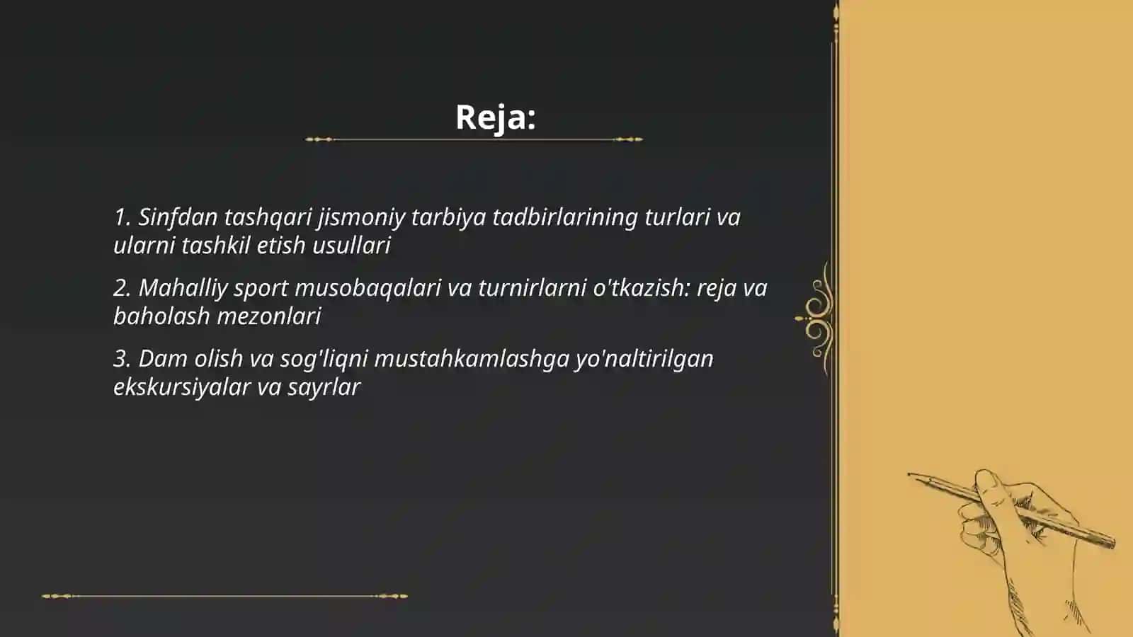 Jismoniytarbiyaboʻyichamaktabdarslarinitahlilqilish 2