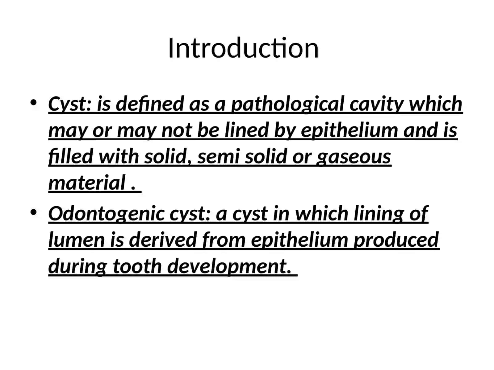 CYSTS IN OROFACIAL REGIONS 2