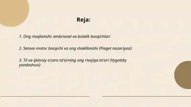 Ongning rivojlanishi va ongsz jarayonlarning psixologik mohiyati 2