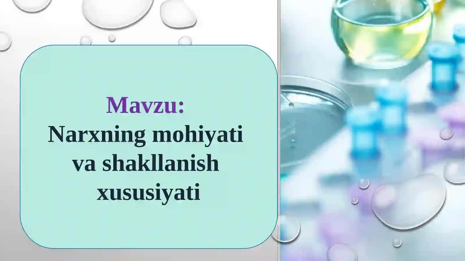 Narxning mohiyati va shakllanishi 2