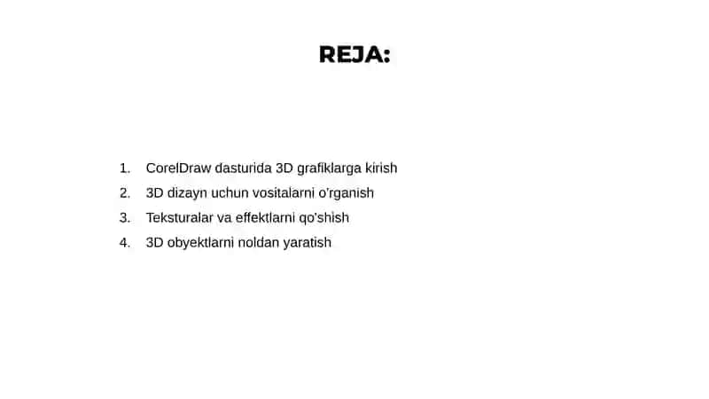 CorelDrawda 3D grafika va animatsiya yaratish 2