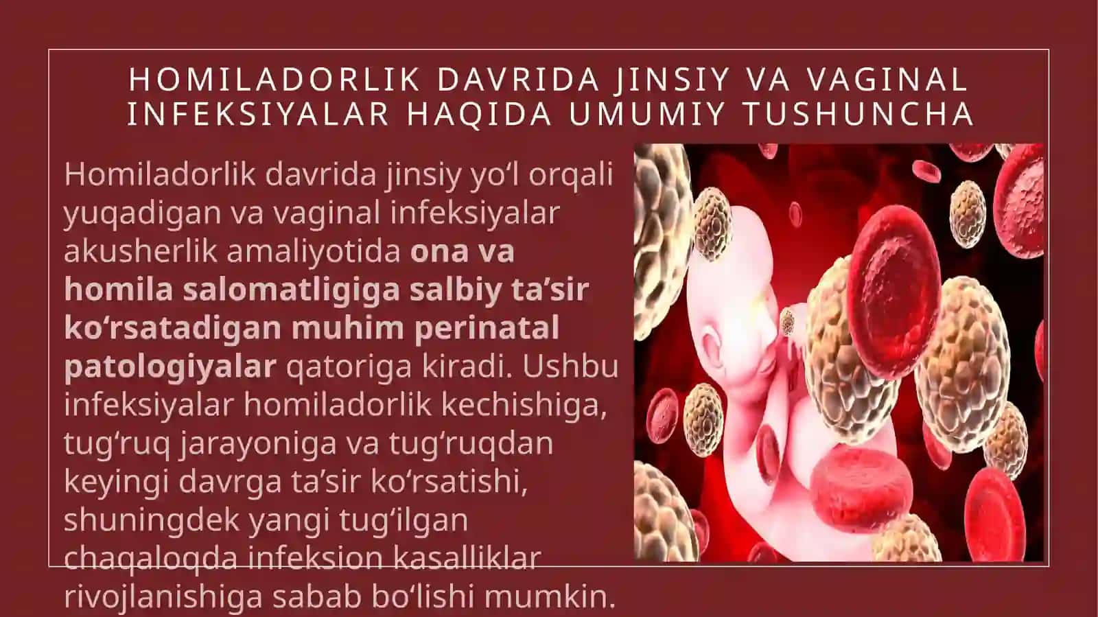 Homiladorlik, tug‘ruqva tug‘ruqdan keyin gida infeksiyalar 2