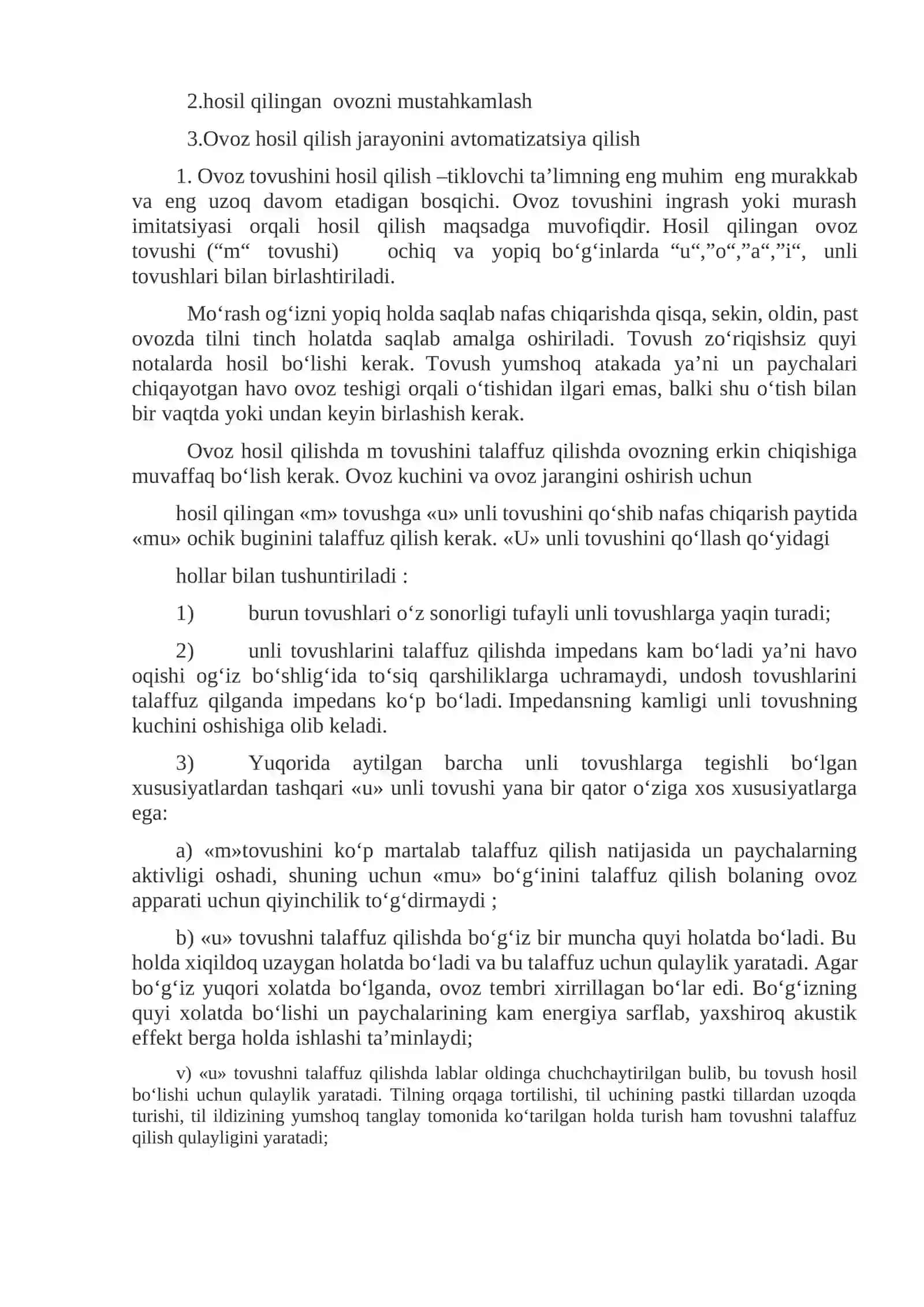 Ovoz buzilishlarini bartaraf etishda asosiy bosqich 2