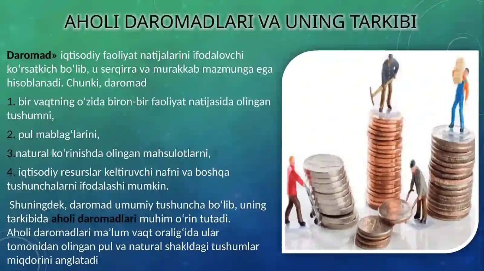 Aholidaromadlari va uning tarkibi 2