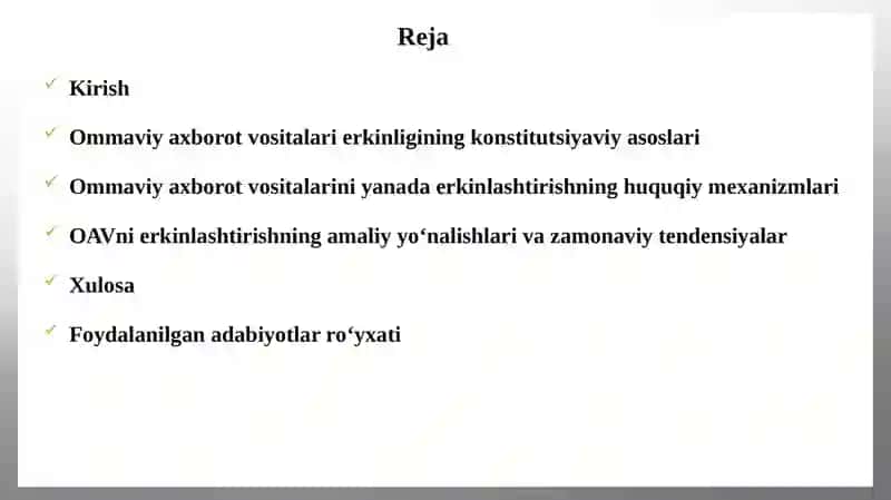 Ommaviy axborot vositalarini yanada erkinlashtirish yo‘llari 2