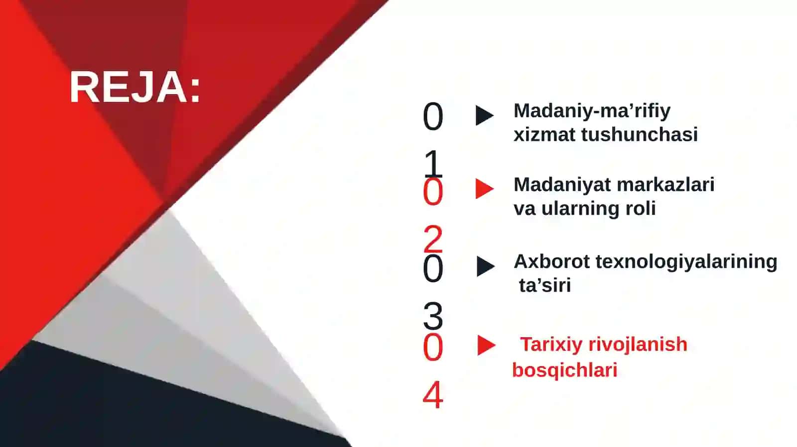Aholiga madaniy-ma’rifiy xizmat ko‘rsatishning rivojlanish xususiyatlari. slayd 2