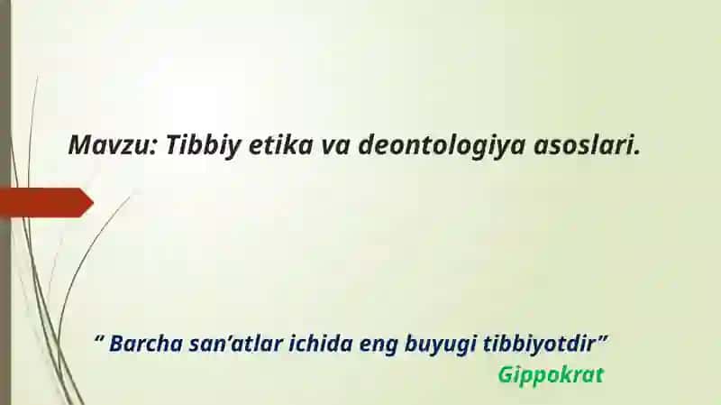 Tibbiyeti kavado ontologiya asoslari 2