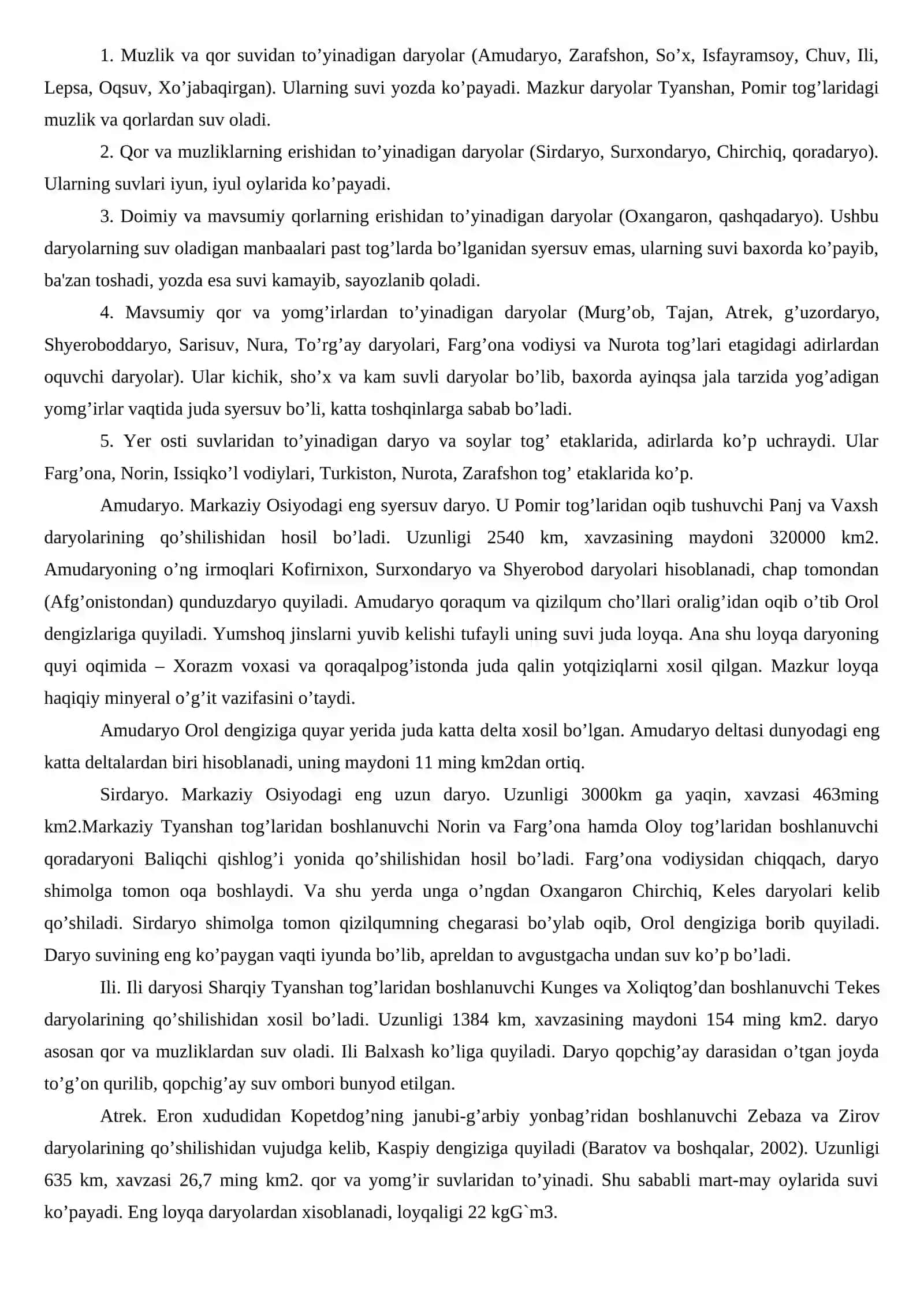 Orol Markaziy Osiyodagi eng katta tabiiy ko’l 2