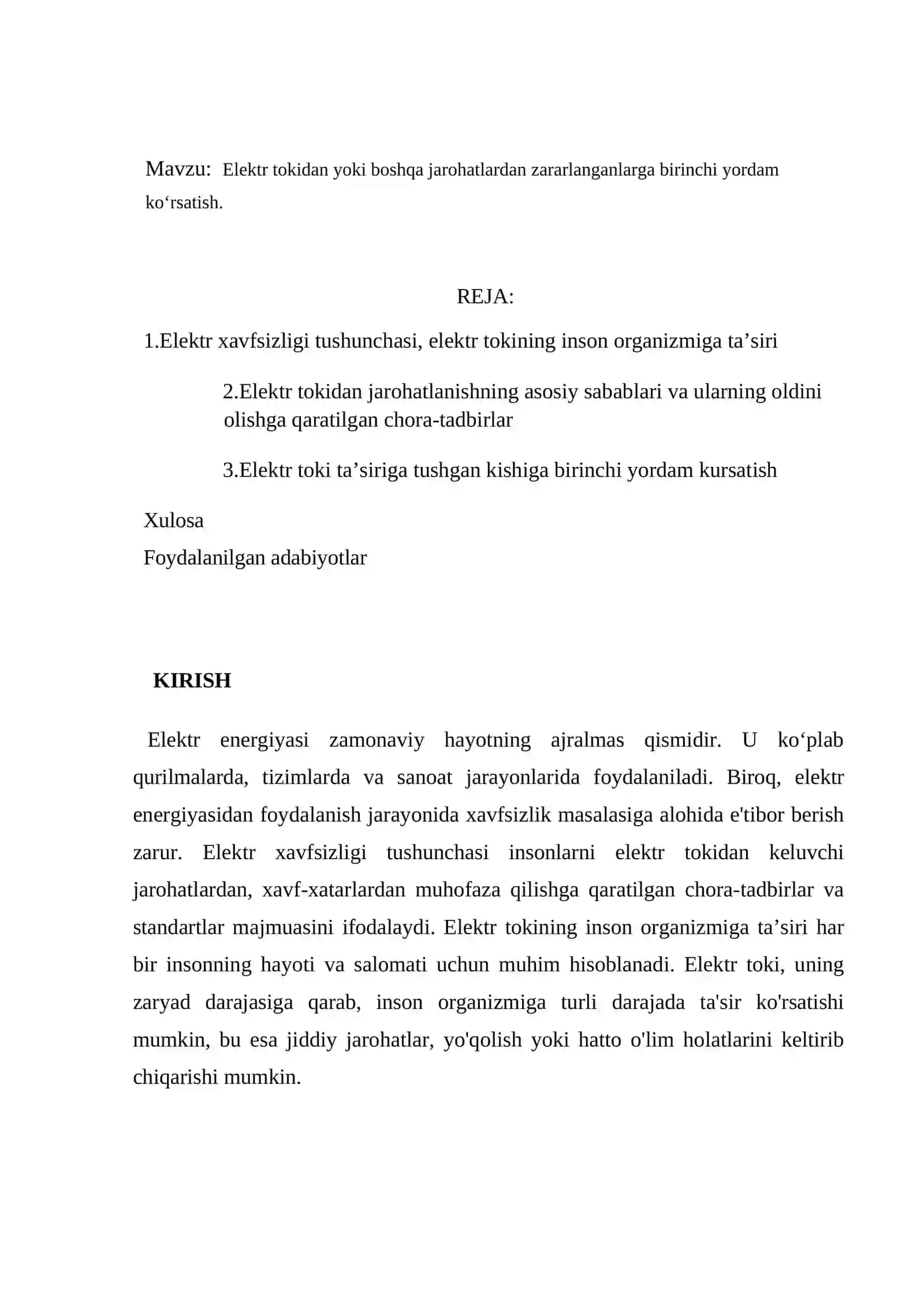 Elektr xavfsizligi 2
