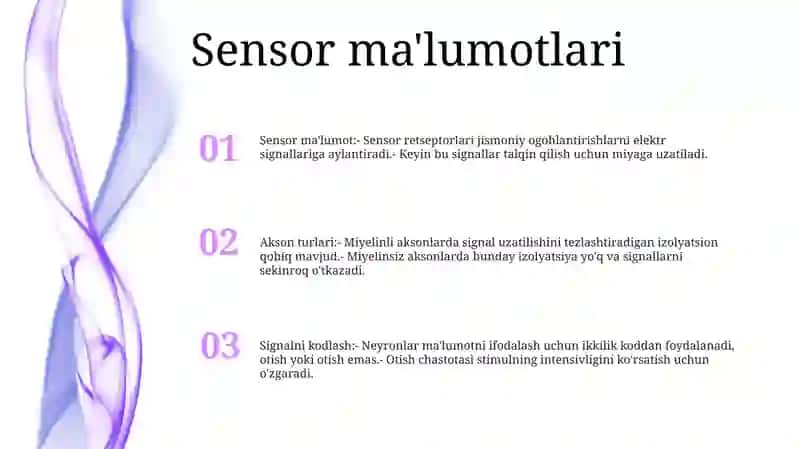 Sensorlar va Aksonlar 2