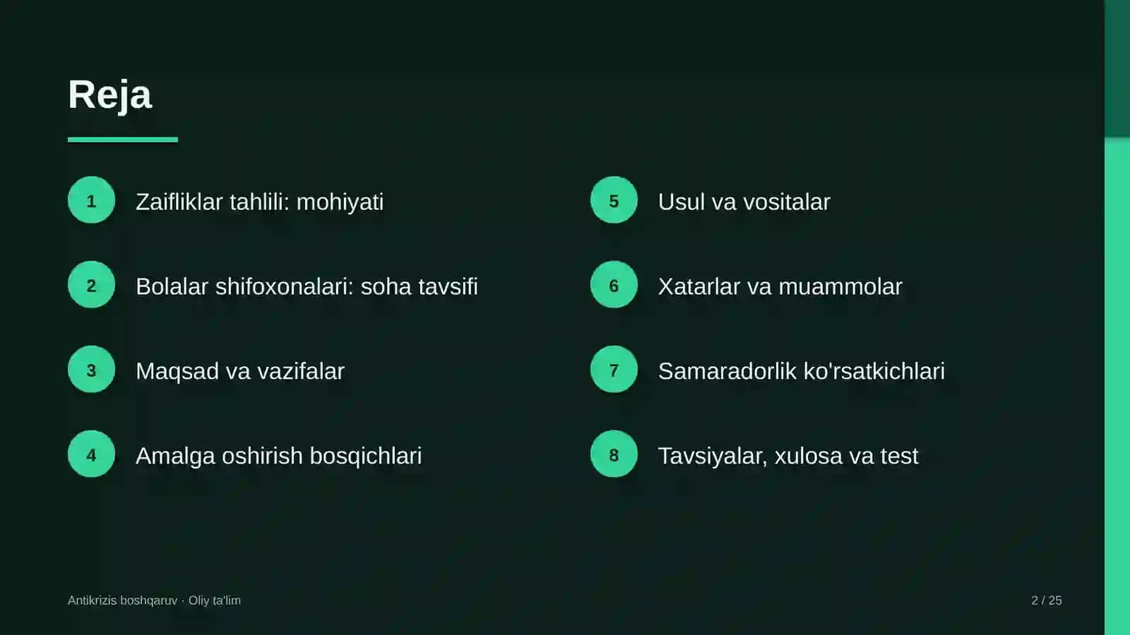 bolalar shifoxonalarida zaifliklar tahlilini o'tkazish 3672 2