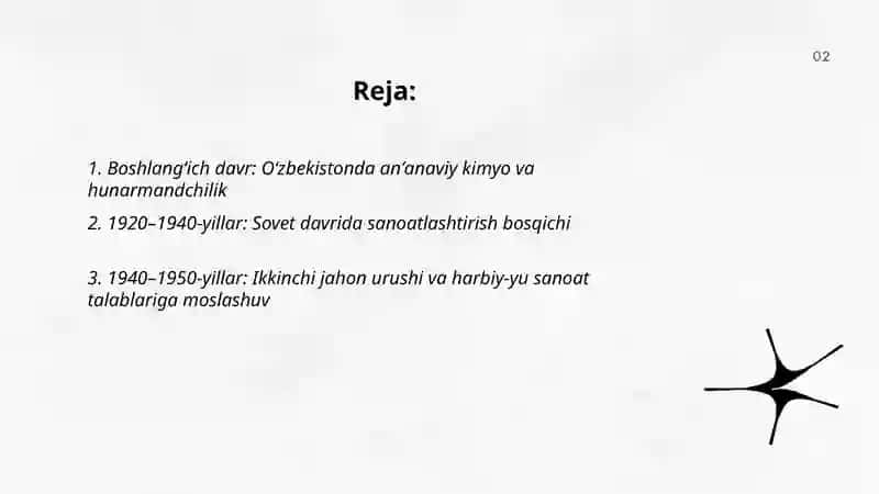 Oʻzbekistonda kimyo sanoatining rivojlanish bosqichlari 2