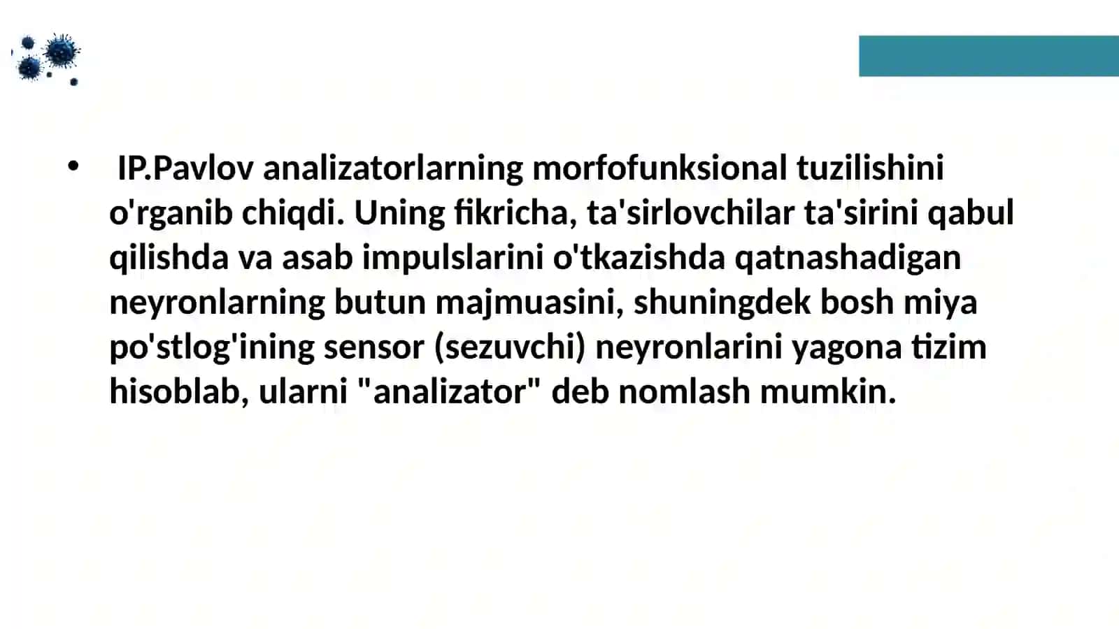 ANALIZATORLAR FIZIOLOGIYASI 2