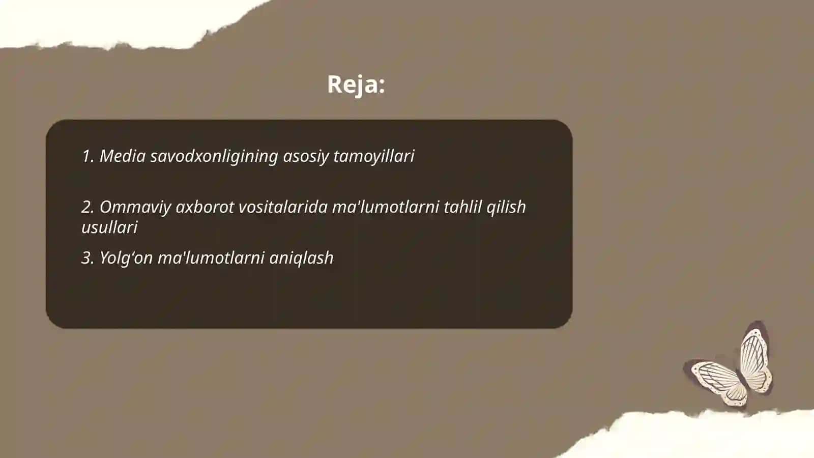 Media savodxonligining asosiy tamoyillari 2