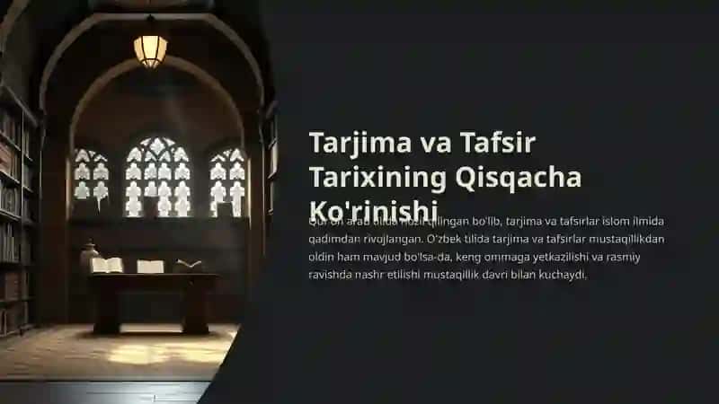 Qur'onning O'zbek Tiliga Tarjima Qilinishi va Tafsirlari 2