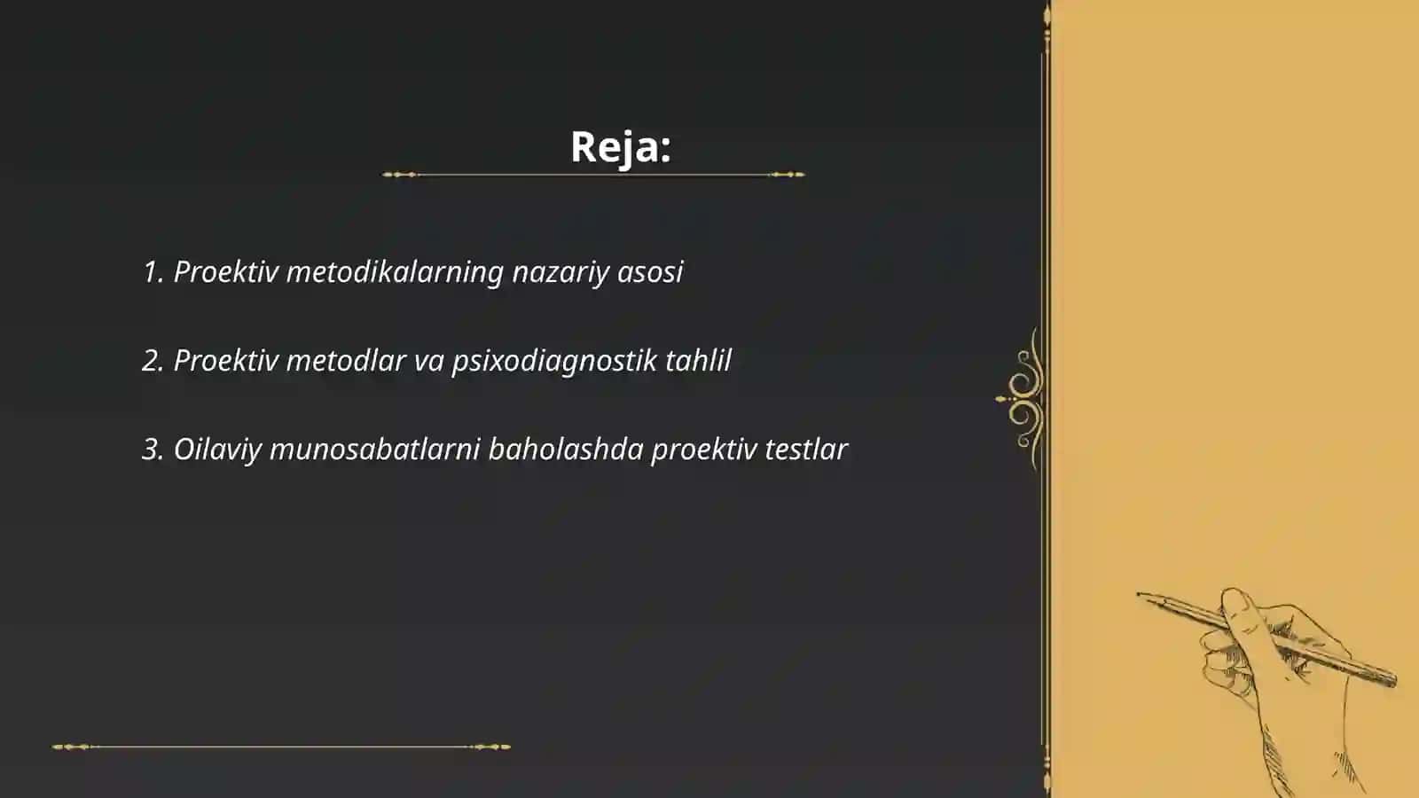 Proektiv metodikalarning nazariy asosi 2