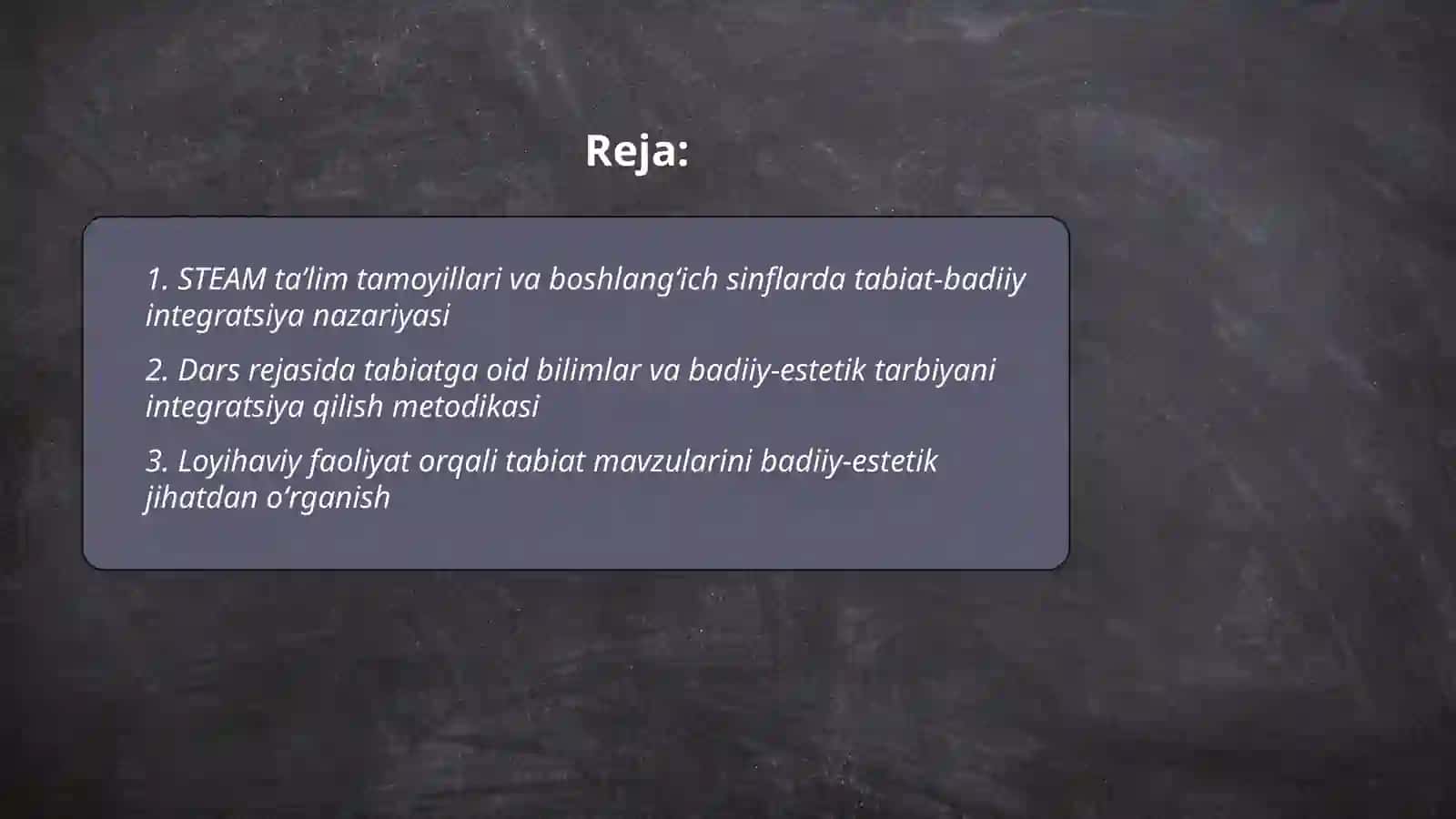 Boshlangʻich ta’limda tabiatga oid bilimlar va badiiy-estitik tarbiyaning integratsiyasida Steam ta’lim texnologiyasidan foydalanish 2