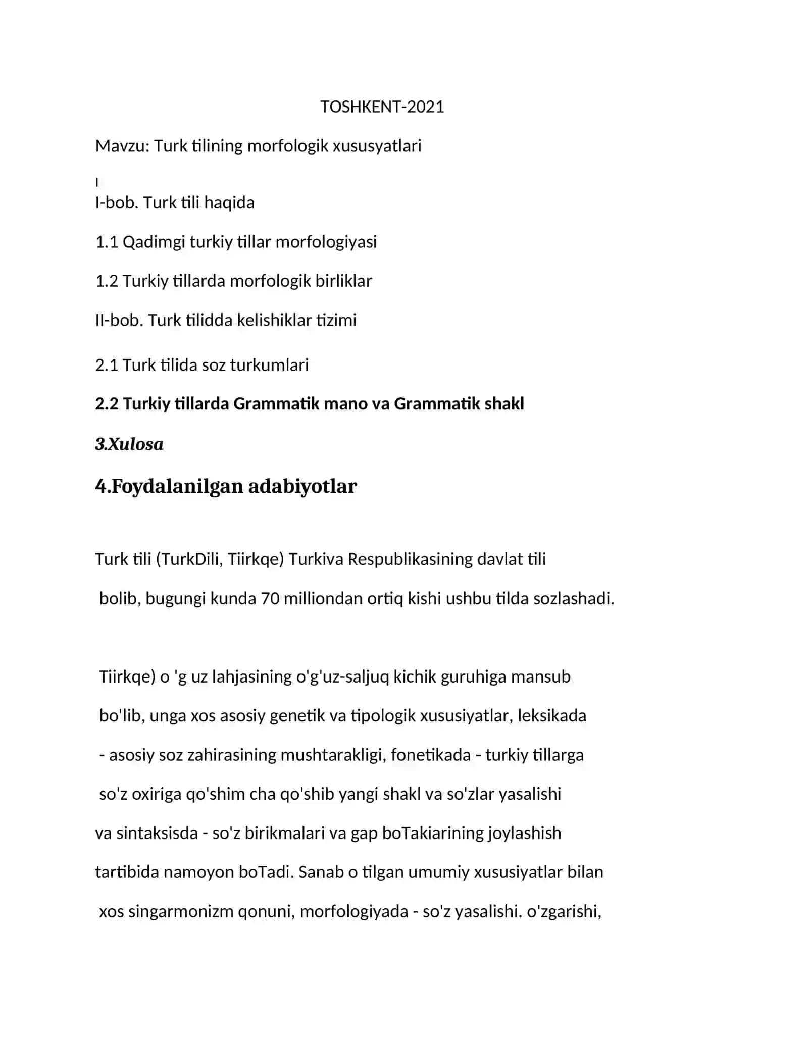 Turk tilining morfologik xususyatlari 2
