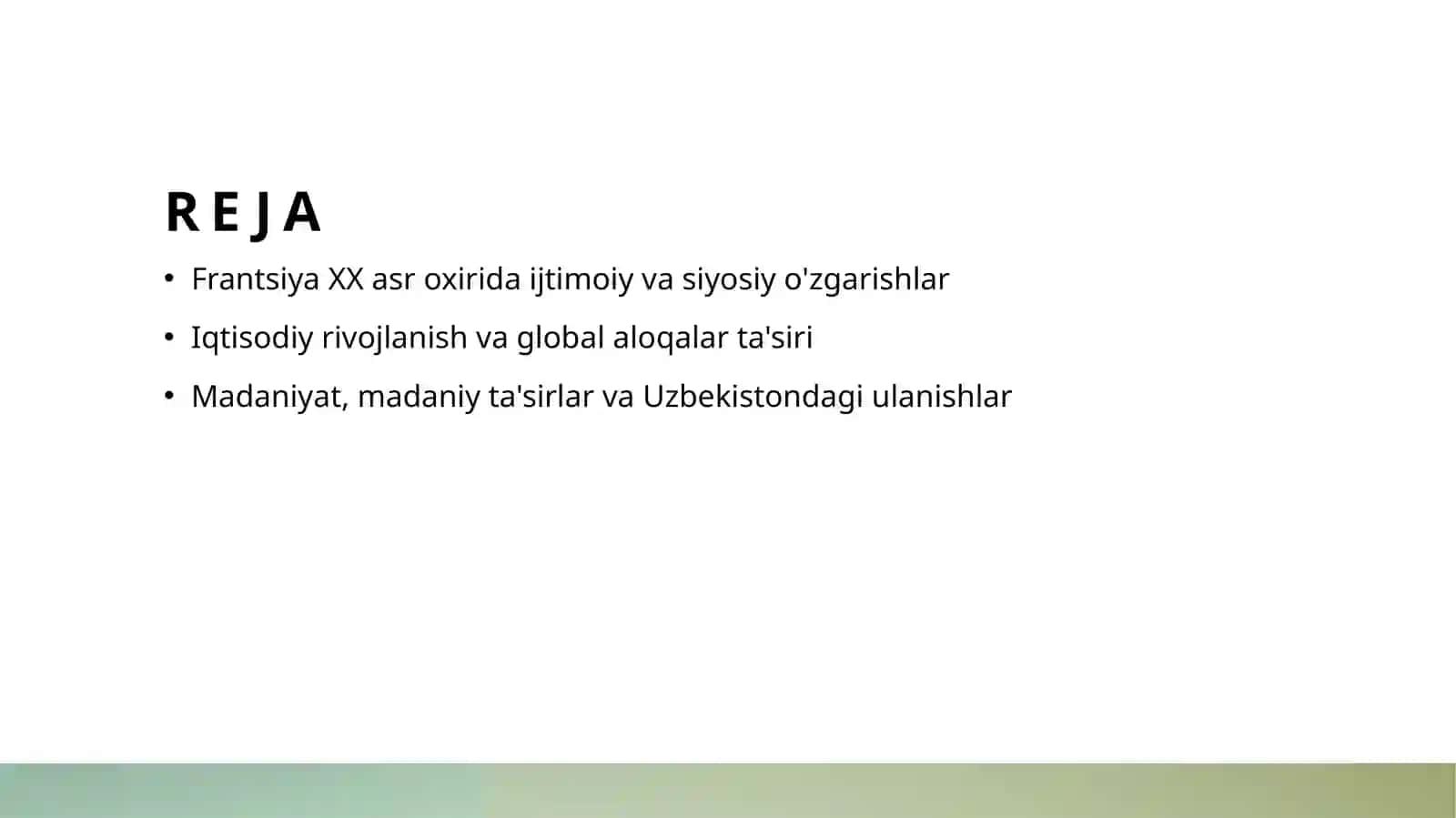 Fransiya XX asr oxirida.Taqdimot 2