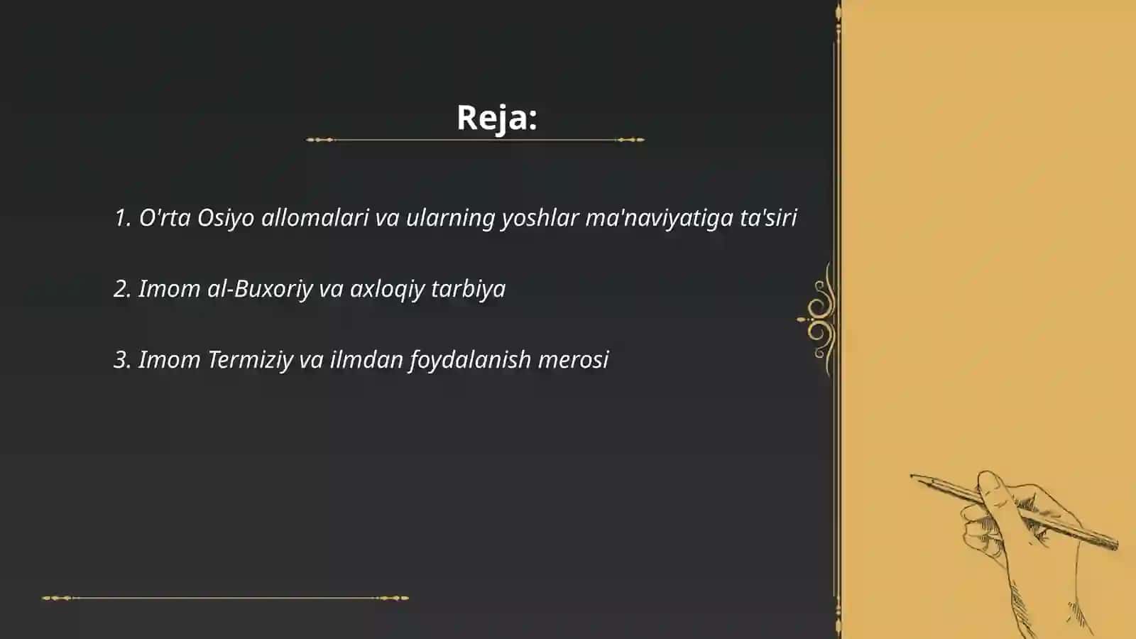 Yuksak ma'naviyat yoshlarni tarbiyalashds O'rta Osiyo allomalari ilmiy merosining o'rni 2