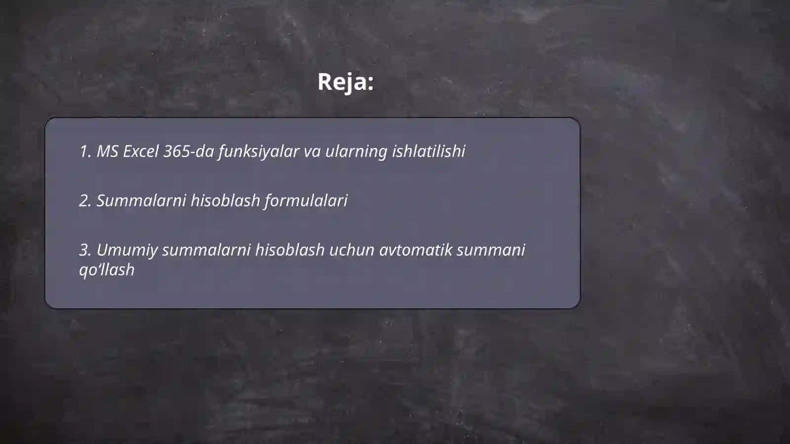 MS Excel 365 2