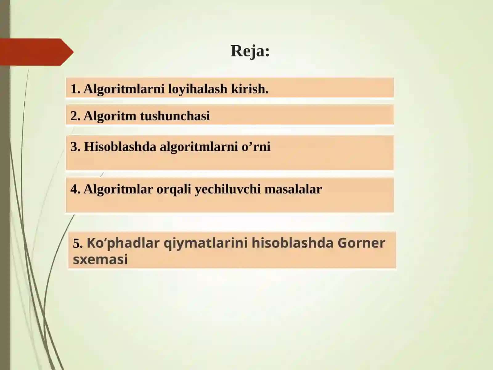 Algoritmlarni loyihalash kirish 2