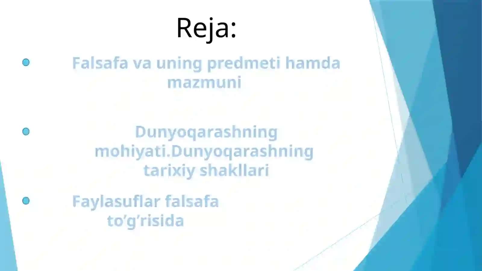 Falsafa va dunyoqarash. Tibbiyotda falsafaning tutgan o’rni 2
