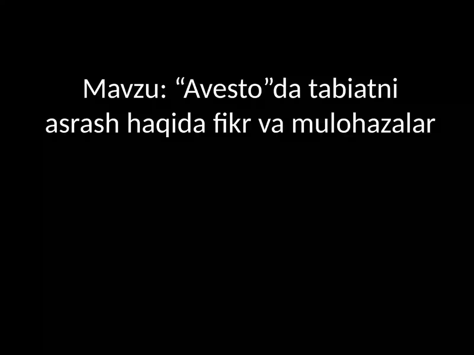 "Tabiat bilan tanishtirish metodikasi" 2
