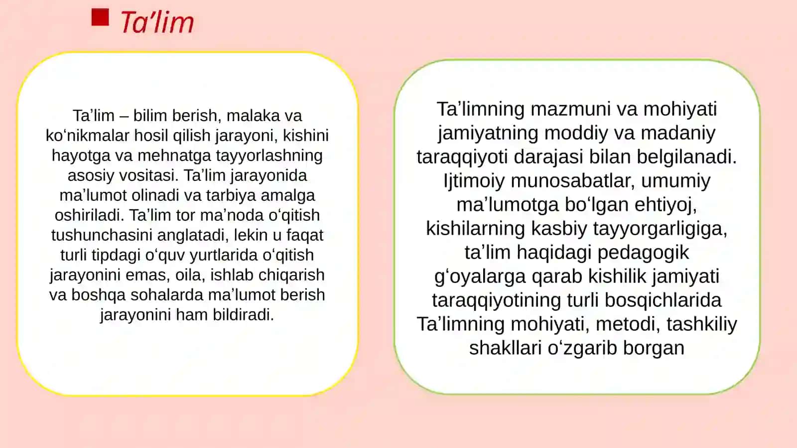 Ta’lim mazmuni 2
