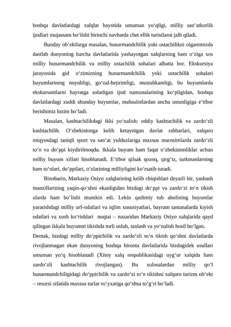 Turizmda maxsus turlar 2