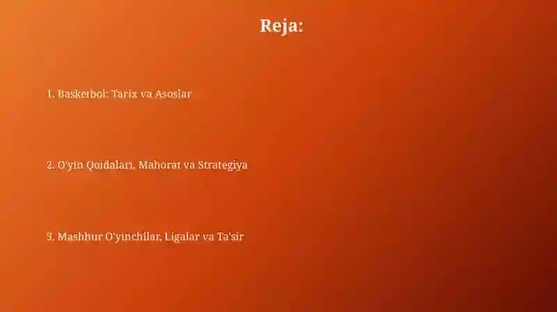Basketbol: Tarix va Asoslar 2