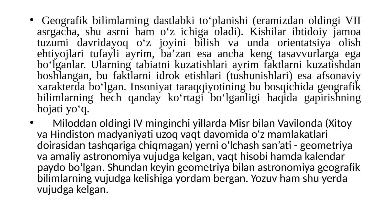 GEOGRAFIK BILIMLARNING RIVOJLANISH TARIXI 2