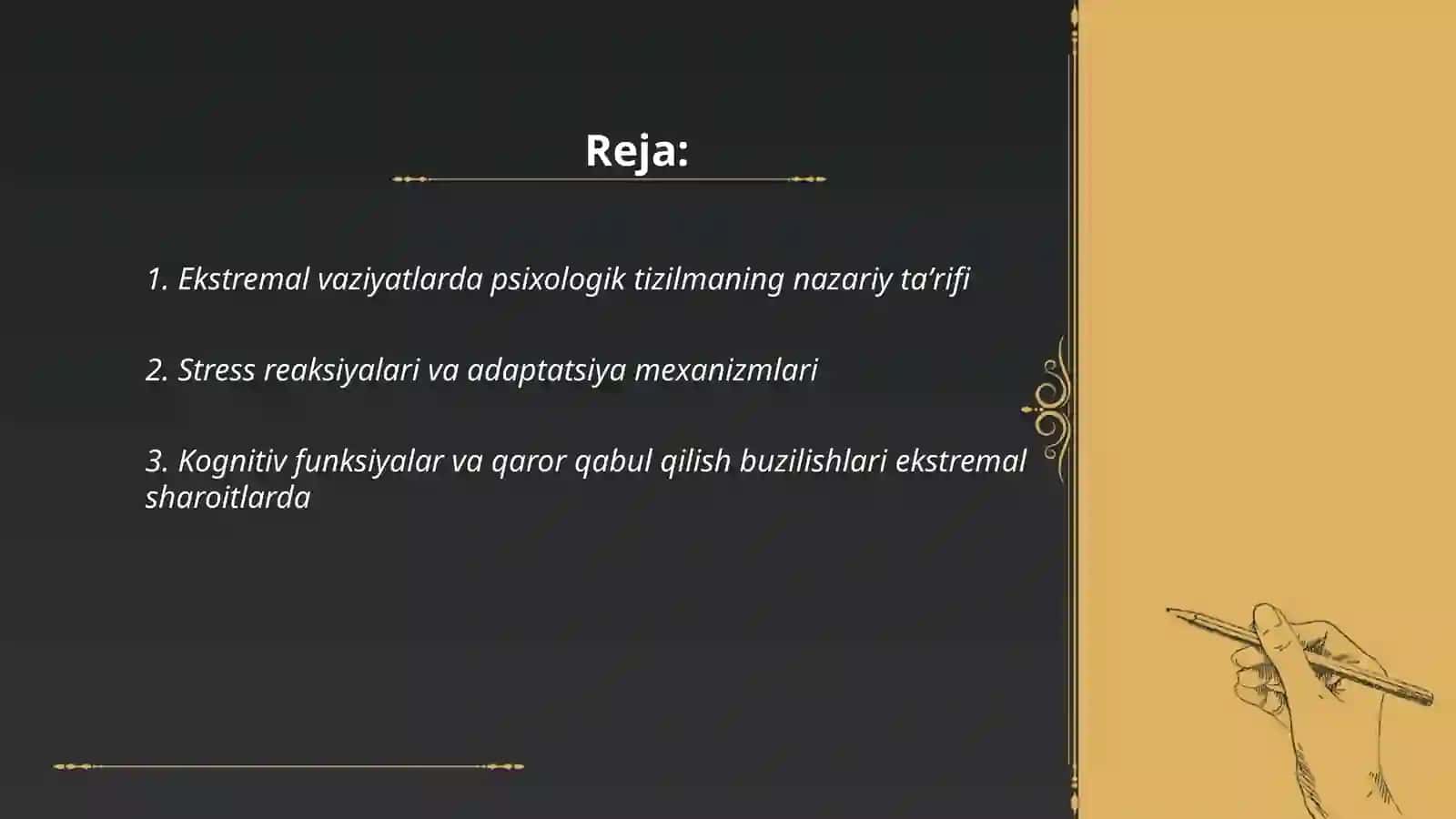 Ekstrimal vaziatlarda psiholagik tizilma 2